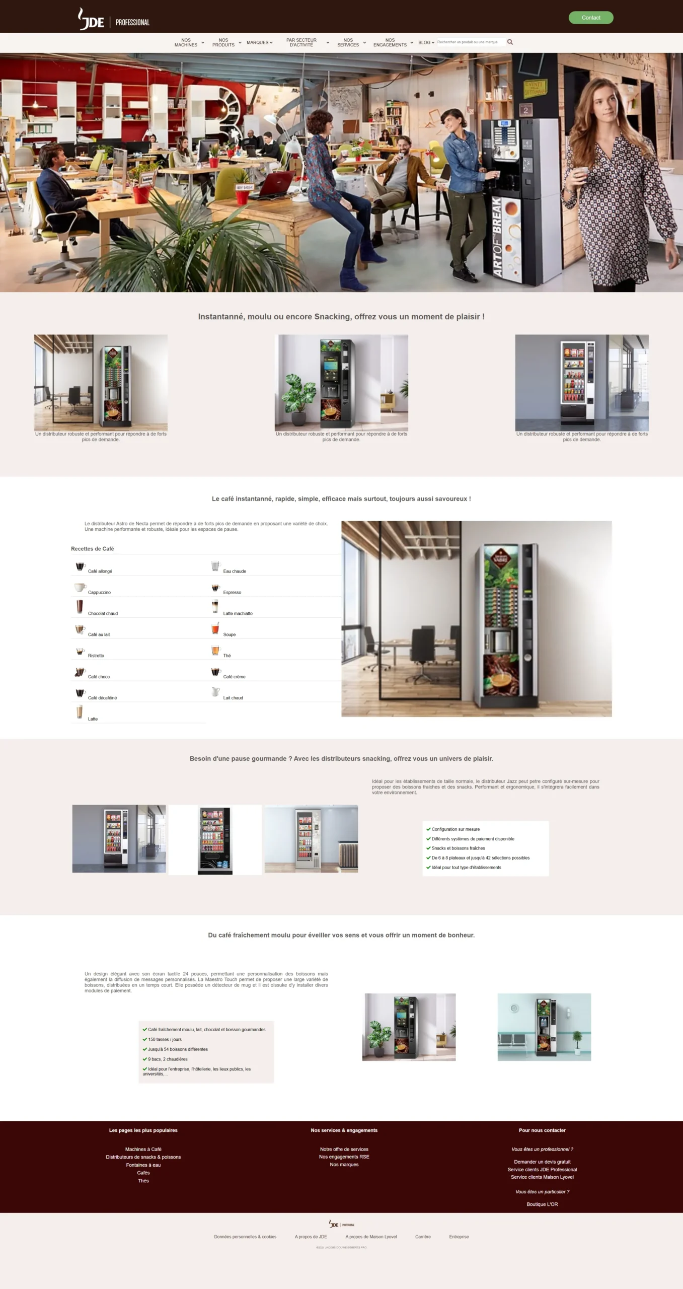 Site développé (intégration finale JDE)