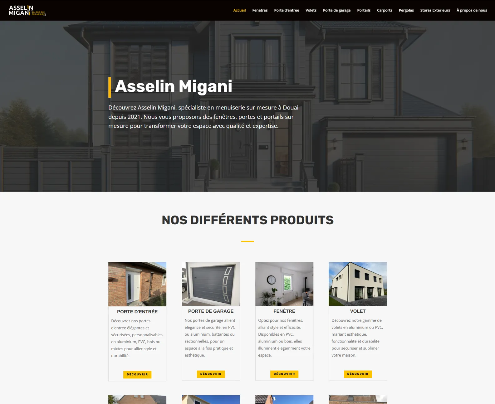 Aperçu du site vitrine Asselin Migani