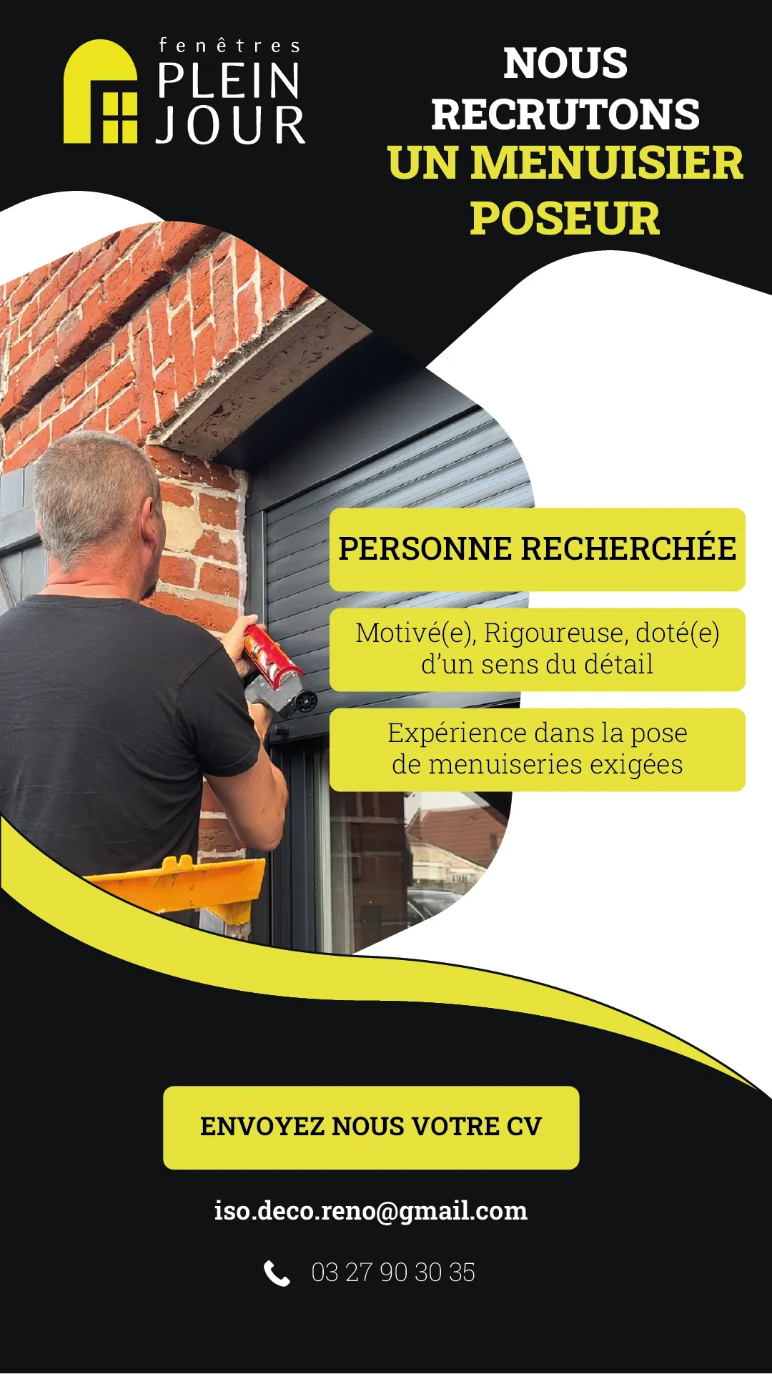 Affiche recrutement poseur