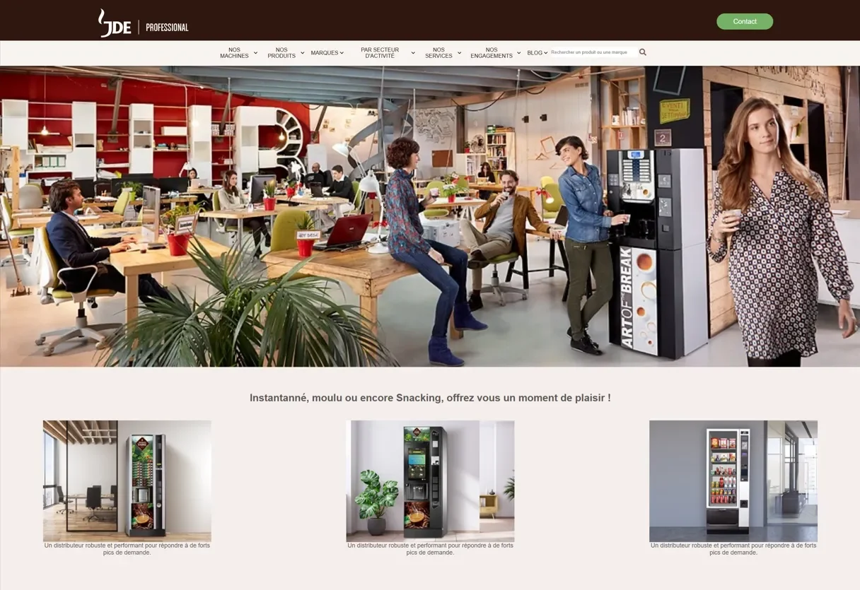 Landing page Jacobs Douwe Egberts