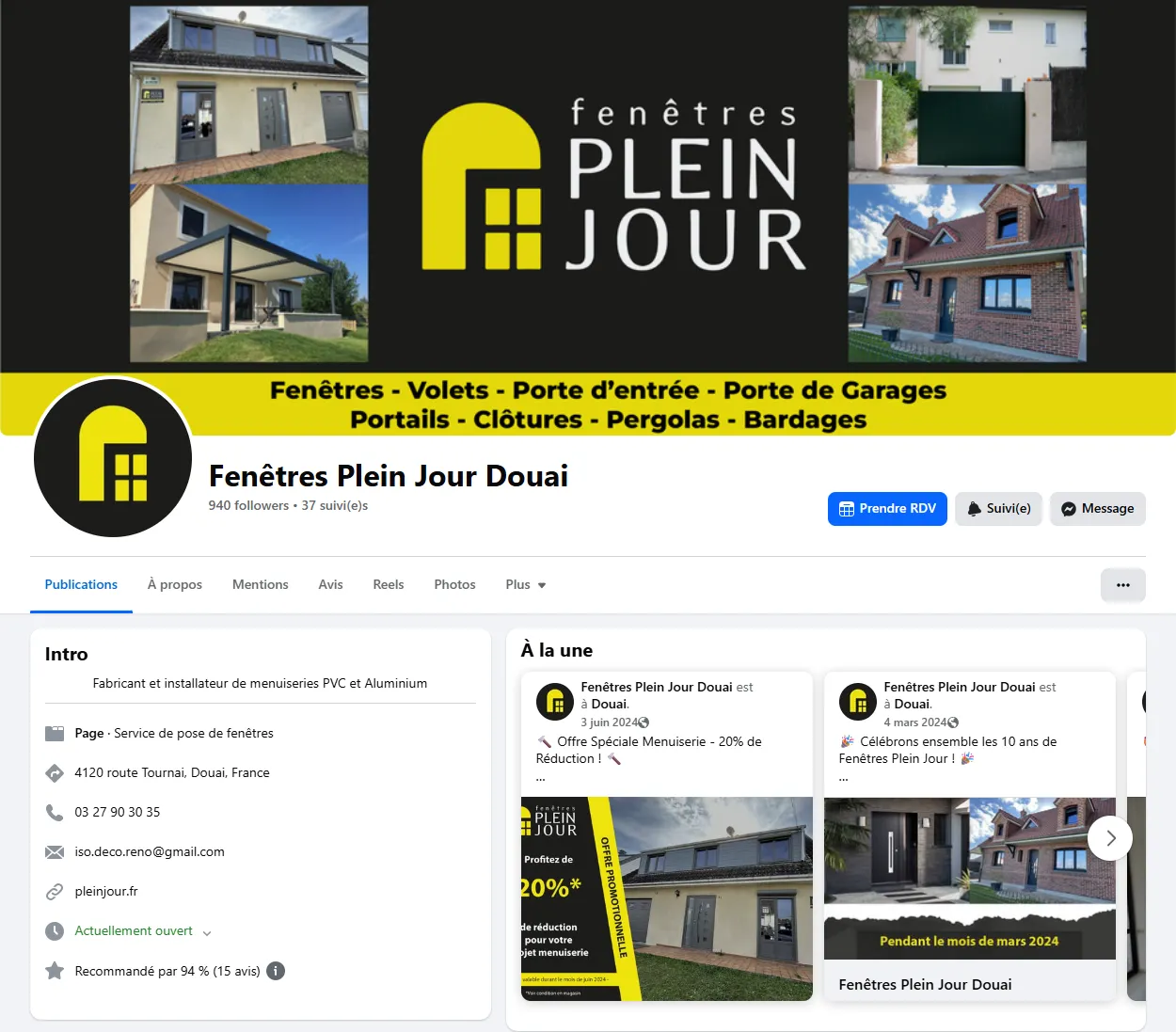 Transformation digitale — Profil Facebook FPJ configuré