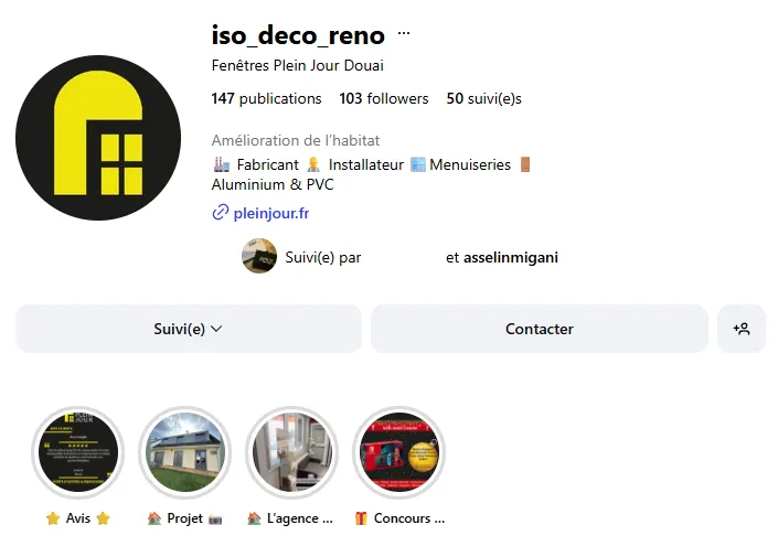 FenĂȘtres Plein Jour â En-tĂȘte Instagram