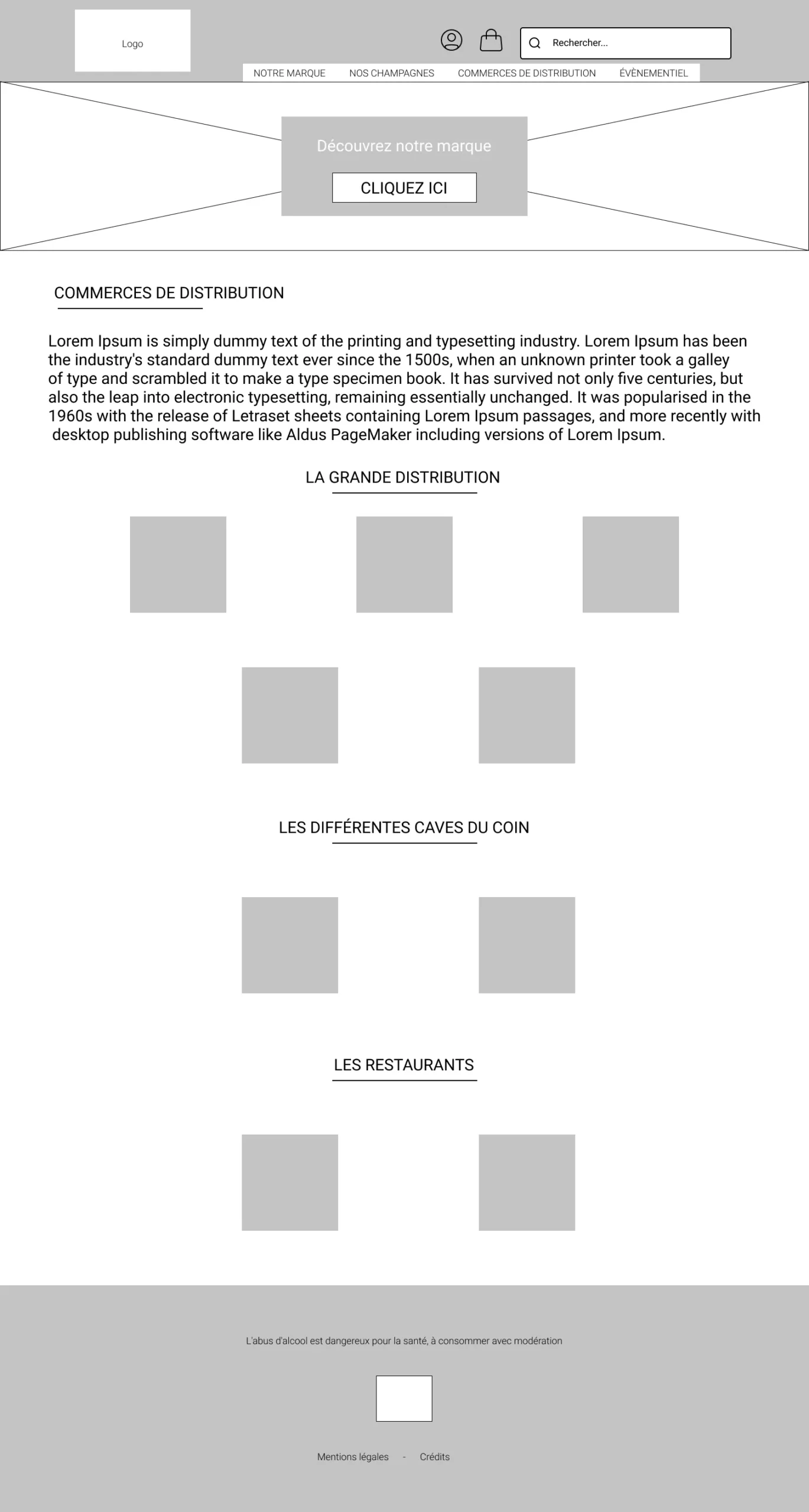 Wireframe Page Description & partenaires